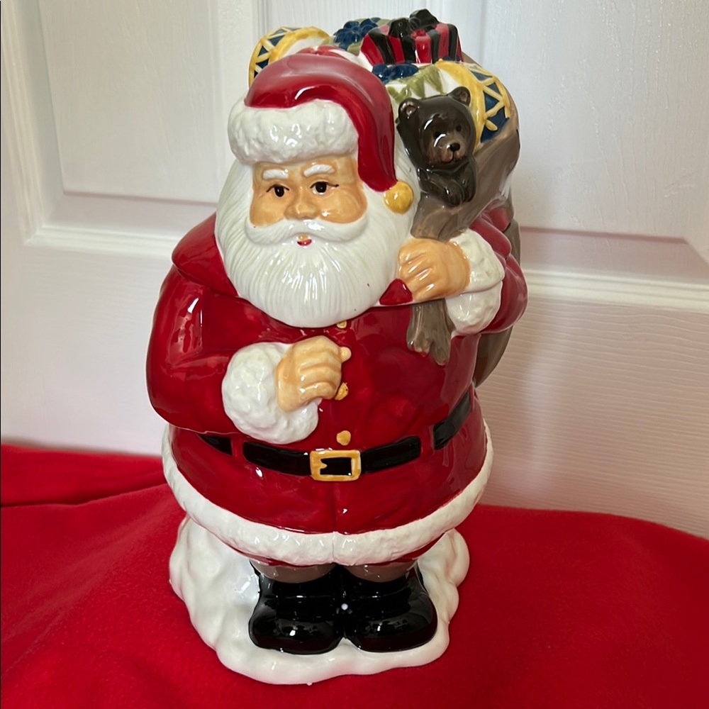 Santa Claus Ceramic Christmas cookie jar
